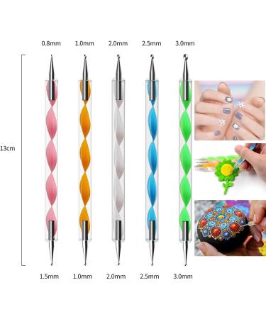 Anati 5-Piece Dot Painting Set | Double Head Dotting Tools for Nail Art & Point Drilling | Five Sizes Included - Buy Online on GoSupps.com