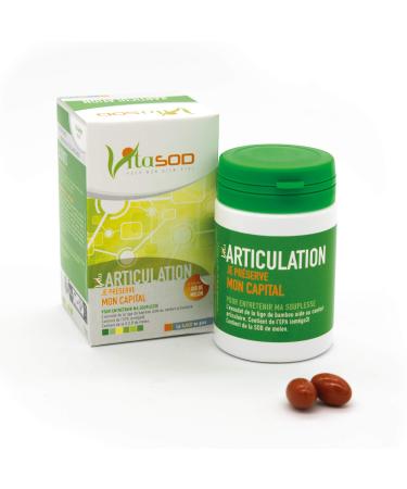 Vita ARTICULATION SOD de melon Compl ment alimentaire pour les articulations souplesse articulaire et sant des os Exsudat de tige de bambou Om ga3 (EPA et DHA) Vitamine E 60 Capsules