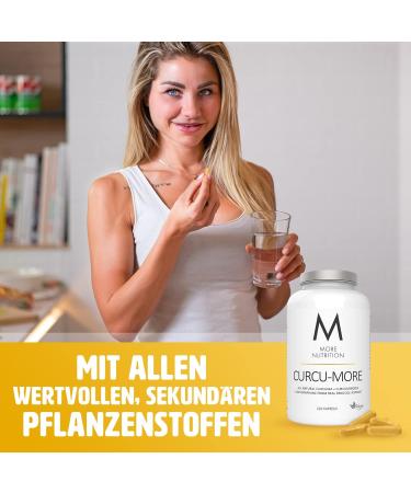 MORE Curcumore - 210 Organic Turmeric Capsules with Curcuminoids Sulforaphane & Piperine | 180g - Shop Internationally for Premium Health Benefits - Buy Online on GoSupps.com