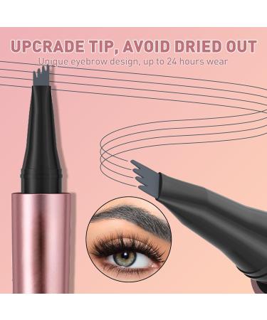 Microblading Eyebrow Pencil Kaluofan Microblading Eyebrow Pen Eyebrow Pencil Microblading Long-lasting Waterproof Creat Natural and Unique Makeup Look(Gray) Grey - Buy Online on GoSupps.com