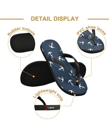 Buy Mnsruu Maritime Ocean Anchor Flip Flop Sandals - XL/XXL for Men & Women | Perfect for Spa Travel & Home Use | Multicolored Comfort Slippers - Buy Online on GoSupps.com