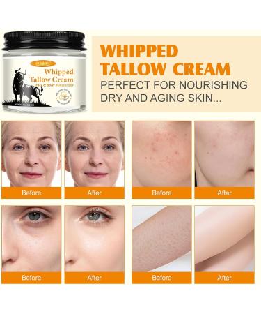 Beef tallow and honey balm for face moisturizing tallow cream for face and body skin care and lip balm herb fed beef tallow balm for skin care - Buy Online on GoSupps.com