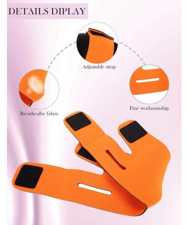 Thin Face Belt V-Shaped Facial Slimming Bandage | Ultra-Contour Strap for Women - Firming Skin Care Massage Band in Orange - Buy Online on GoSupps.com