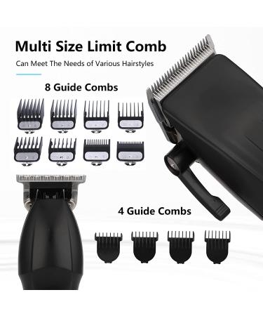 AMULISS Professional Hair Clippers and Zero Gapped Trimmer Kit - Cordless Barber Clipper Set for Men | Rechargeable LCD Display - Black - Buy Online on GoSupps.com
