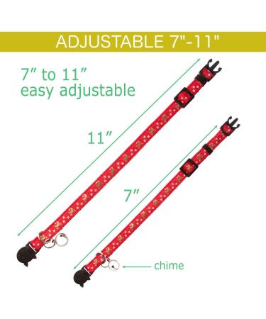 Cat Collar Stars & Moon 4-Pack - Reflective with Bell, Safe Nylon Breakaway Collars for Cats - Free Replacement - Black/Red/Blue/Purple - Buy Online on GoSupps.com