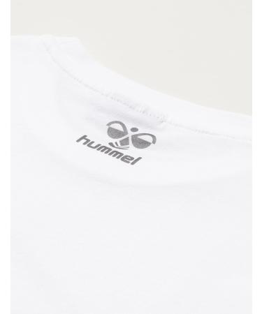 hummel Unisex Kids Hmloffgrid Cotton Jersey S/S T-Shirt 116 - White/Forged Iron | International Shipping Available - Buy Online on GoSupps.com