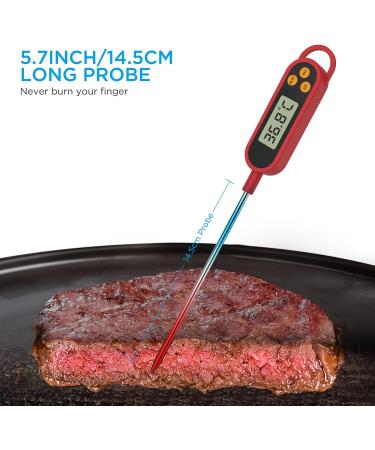 LCD Digital Kitchen Thermometer - Long Probe Versatile for Cooking Baking & Baby Food | Accurate Meat & Liquid Thermometer - International Shipping Available - Buy Online on GoSupps.com