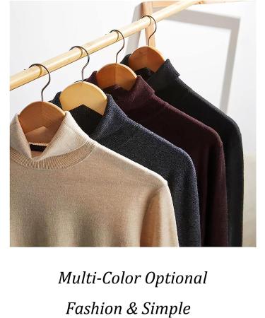 KINGBEGA Men's Slim Fit Turtleneck Sweater - Black, Small - Buy Online on GoSupps.com