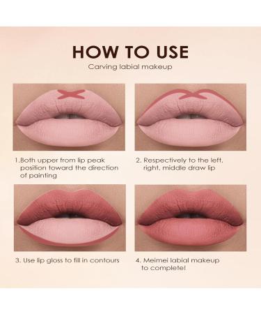 2PCS Mat Velvet Crayon L vres & Rouge L vres Set pour les femmes - Hautement Pigment 3D Hydratant Longue Dur e Imperm able Anti-adh sif Gloss L vres (#11) - Buy Online on GoSupps.com