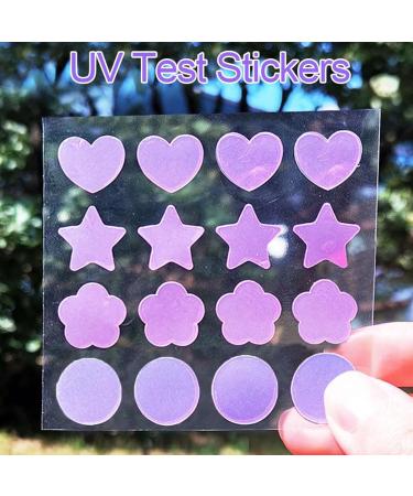 16 Sunscreen Reminder Stickers uv detection stickers uv stickers sunscreen reapply UV Sticker Waterproof Reminder Sunscreen Patches Color Changing Sunscreen Testing Stickers for Beach Swimming - Buy Online on GoSupps.com