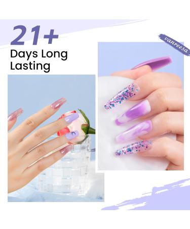 VANREESA Poly Nail Gel Kit 8 Colours Purple Blue Glitter Poly Nail Gel Kit - Buy Online on GoSupps.com