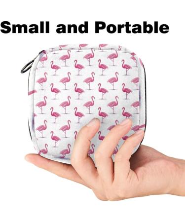Womens Binding Storage Bags | Pink Flamingo Patterns | Portable Menstrual Insert & Tampon Holder | Multi-Colored | Ideal for School & Office - Buy Online on GoSupps.com