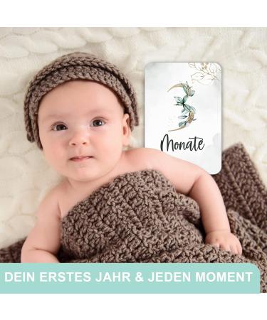 Marveligths 50 Milestone Cards - Perfect Baby Gift for Newborns | Unique Baby Art Cards & Pregnancy Gift Set - Buy Online on GoSupps.com