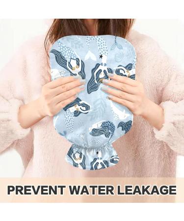 Naanle Cartoon Mermaid Heat Bottle | 1L Hot Water Bottle for Bed & Pain Relief | Heat & Cold Therapy with Transparent Bag - Buy Online on GoSupps.com
