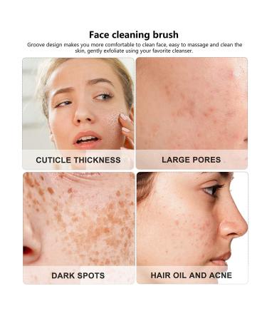 INKERLEE Silicone Face Scrubber Exfoliator Brush - Gentle Manual Facial Cleansing Brush for Women and Men - Buy Online on GoSupps.com