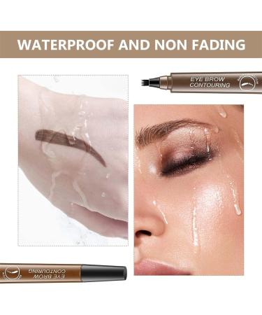2Pcs NEW Giphogantic 3D Waterproof Microblading Eyebrow Pen - 4 Tip Eyebrow Pencil Precision Waterproof Brow Pen 3d Waterproof Microblading Eyebrow Pen Lacison Eyebrow (Black) - Buy Online on GoSupps.com