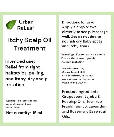 Urban ReLeaf Itchy Scalp Oil Treatment | Soothe Irritation for Braids Wigs & More | Natural Herbal Remedy Made in USA - Buy Online on GoSupps.com