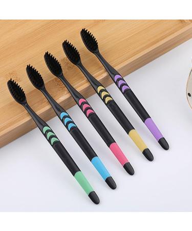 Suicra - 10 Pack Soft Charcoal Adult Toothbrushes for Ultimate Oral Hygiene | Manual Cleaning & Care - Buy Online on GoSupps.com