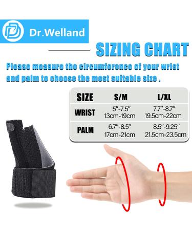 Dr.Welland Reversible Thumb & Wrist Stabilizer Splint - Pain Relief for BlackBerry Thumb, Trigger Finger, Arthritis - Ideal for Tendonitis, Carpal Tunnel - Lightweight & Breathable - S/M - Buy Online on GoSupps.com