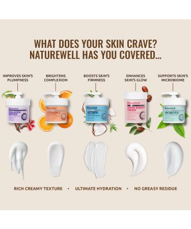 NATURE WELL Clinical Super Beauty Cream - Collagen Tripeptide & Marine Algae Formula for Face, Body & Hands - 16 Oz - Buy Online on GoSupps.com
