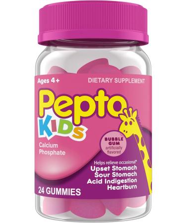 Pepto Kids Gummies Helps Relieve Occasional Upset Stomach Acid Indigestion Sour Stomach and Heartburn 24 Gummies - Buy Online on GoSupps.com
