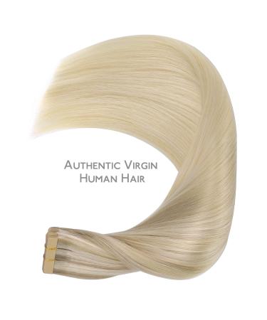 Shop If-alife 20pcs Remy Real Hair Tape Extensions - 22 Inch Ashblond & Gold Blonde | Silky Straight Invisible Skin Weft - Buy Online on GoSupps.com
