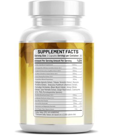 Shilajit Complex Sea Moss Tongkat Ali Ashwagandha Ginseng Zinc CoQ10 PQQ & Magnesium Fulvic Acid Capsules for Energy Vitality & Performance with Panax Cordyceps 180 Count (Pack of 2) - Buy Online on GoSupps.com