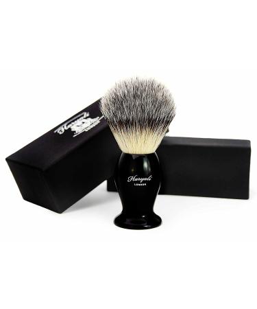 Black Colour Base/Handle Men's Shaving Brush. Comes with Four Different Type of Pure Badger Hair to Choose. Perfect and Easy to Maintain Hair. Comes in a Designer Box. (Synthetic Badger Hair)