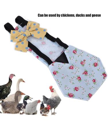 Washable Goose Clothes Diapers for Chickens & Ducks | Prevent Extravasation | Frenma Blue Flower (Size S) - Buy Online on GoSupps.com