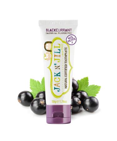 Jack N' Jill Kids Natural Toothpaste Made with Natural Ingredients Helps Soothe Gums and Fight Tooth Decay Suitable from 6 Months Plus Blackcurrant Flavour 1 x 50g Blackcurrant 50 g (Pack of 1)