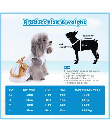 Petcute Dog Dress - Elegant Flower Tutu Skirt & Bowknot Clothing for Little Dogs | Summer Wedding Puppy Outfits - Buy Online on GoSupps.com