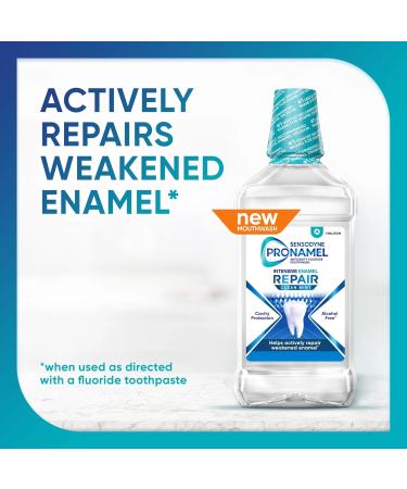 Intensive Enamel Repair Mouthwash - Strengthen Teeth Protect Against Cavities Clean Mint Flavor - 16.9 fl oz - Buy Online on GoSupps.com