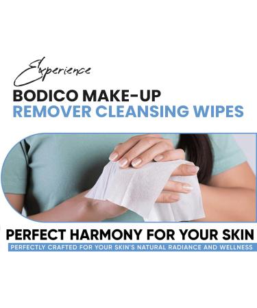 Bodico Make-up Remover Cleansing Wipes - 25 Count - Alcohol-Free Enriched with Chamomile & Vitamin B Fragance-Free Pre-Moistened Facial Wipes for All Skin Types - Buy Online on GoSupps.com