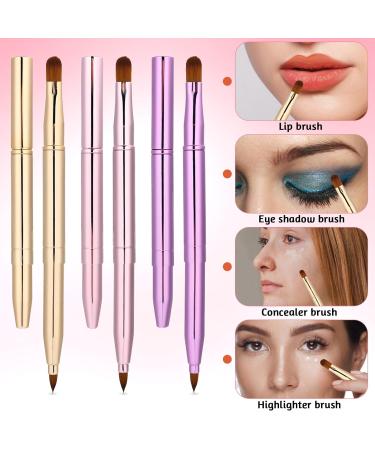 3 Pack Retractable Lip Brushes for Lipstick & Lip Gloss - Travel-Friendly Makeup Brush Set - Buy Online on GoSupps.com