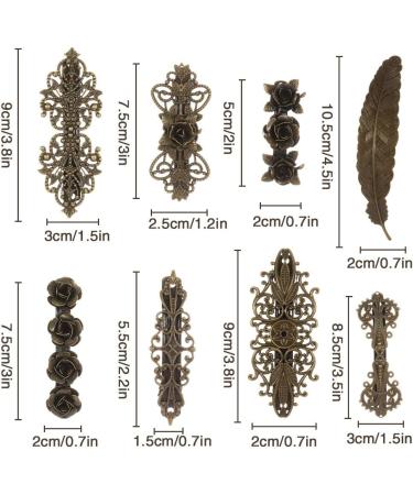Baring 8 Pcs Vintage Metal Hair Barrettes Vintage Bronze Hair Clips Retro French Barrette Women Hair Clips Retro for Women Girls Gift - Buy Online on GoSupps.com