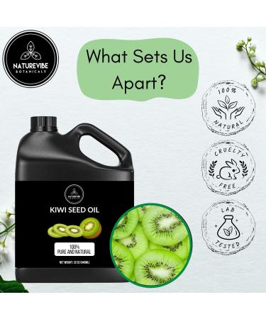 Naturevibe Botanicals Kiwi Oil 32 oz | 100% Pure & Natural | Best for Skin & Hair Care - Buy Online on GoSupps.com