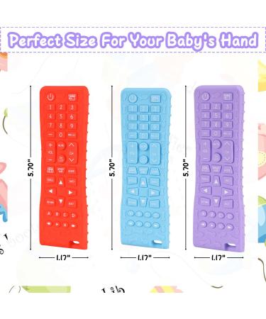 Baby Teething Toys 0-6 Months | Silicone Teethers for Baby Girl Boy | Infant Teether Set Blue Red Purple - Buy Online on GoSupps.com