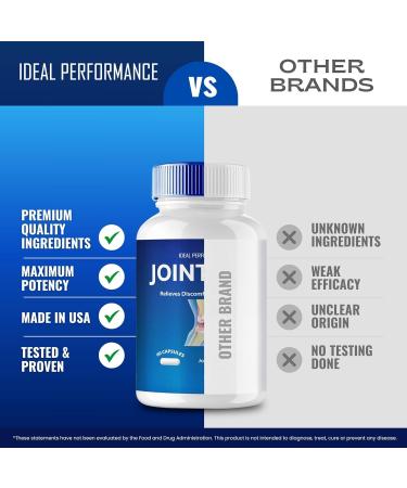IDEAL PERFORMANCE Joint Care Support Capsules JointCare Supplement Pills All Natural Formula to Fortify Bones & Bolster Flexibility - Maximum Strength Joint Care Support Reviews (3 Pack) - Buy Online on GoSupps.com