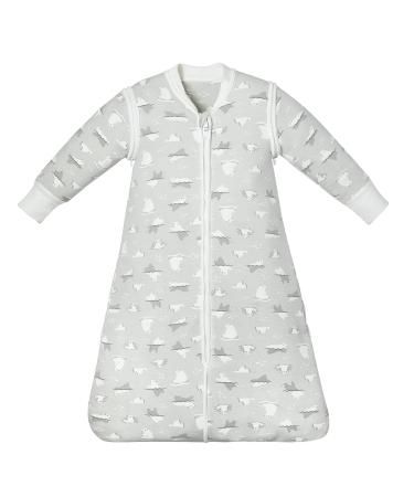 Lictin Baby Sleeping Bag 18-36 Months 100% Cotton TOG 2.5 Baby Wearable Blanket Winter with Removable Sleeves Sleeping Sack with Adjustable Length for Infant Toddler Baby Polar Bear Pattern 18-36 Months