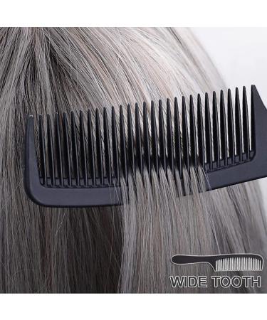 8 Piece Teasing Hair Brush Set with Comb and Clips - Ideal for Styling and Slicking Hair (Black) - Buy Online on GoSupps.com