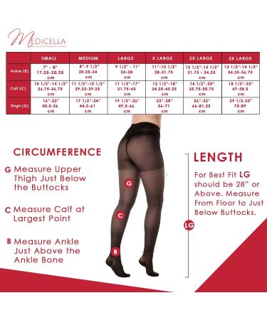 Medicella Open Toe Compression Pantyhose for Women | 15-20 mmHg Medical Quality | Large Black | International Shipping Available - Buy Online on GoSupps.com