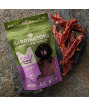 Harringtons Grain Free Meaty Duck Jerky Dog Treats 70g (Pack of 8) - Meat 1st Ingredient Meaty Treats Duck Jerky - Buy Online on GoSupps.com