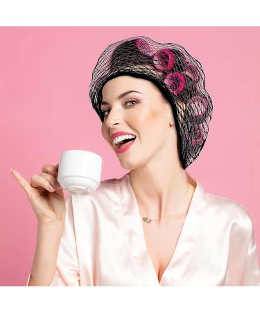 5PCS Cotton Triangle Hair Nets for Rollers | Mesh Hair Setting Nets for Sleeping | Black | 17x17 Inches - Buy Online on GoSupps.com