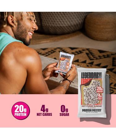 Legendary Foods Hot Fudge Tasty Pastry Protein Bar | Low Carb, Keto Friendly, Gluten Free | High Protein Snacks | No Sugar Added | On-The-Go Breakfast - 8 Pack - Buy Online on GoSupps.com