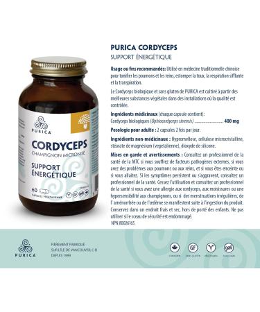 PURICA - Cordyceps Mushroom Supplement - Cordyceps Sinensis - Cordyceps Mushroom Capsules - Energy Support Kidney Support - Cordyceps Supplements - Real Mushrooms Cordyceps Capsules (60 Count (Pack of 1)) - Buy Online on GoSupps.com