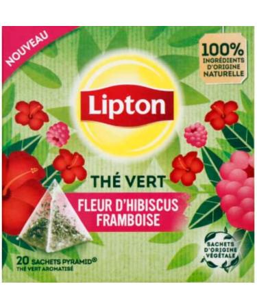Lipton Lipton Green Tea with Hibiscus Flower & Raspberry - Box of 20 tea bags