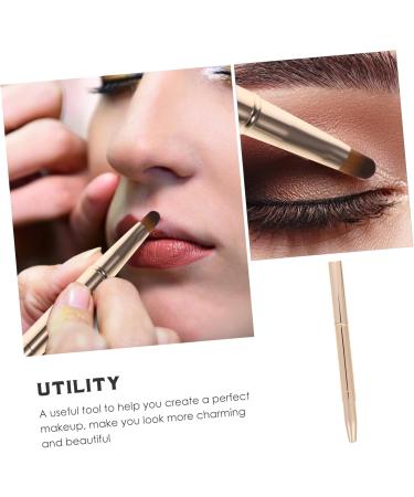 minkissy Double Ended Lipstick Brush Lip Professional Makeup Makeup Eyeshadow Makeup Set for Women Makeup Beauty Tool Lip Mask Applicator Portable Lip Brush Reusable Lip Brush Major 12x1x1cm Golden - Buy Online on GoSupps.com