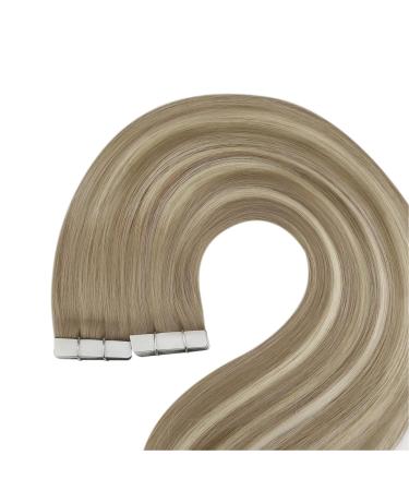 Youngsee Ombre Tape Extensions | Real Hair 30cm Medium Brown to Blonde Balayage | Invisible & Lightweight #8A/60/8A - Buy Online on GoSupps.com