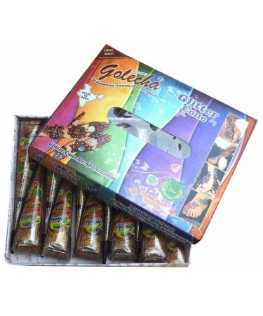 3x Golecha GOLD Glitter Cones for Body Decoration - 75g | Premium Quality Body Art Supplies | International Shipping Available - Buy Online on GoSupps.com