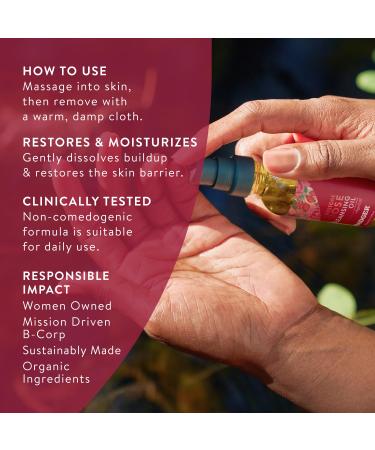 Badger Damascus Rose Organic Face Cleansing Oil - 2 oz | Natural Facial Cleanser - Buy Online on GoSupps.com